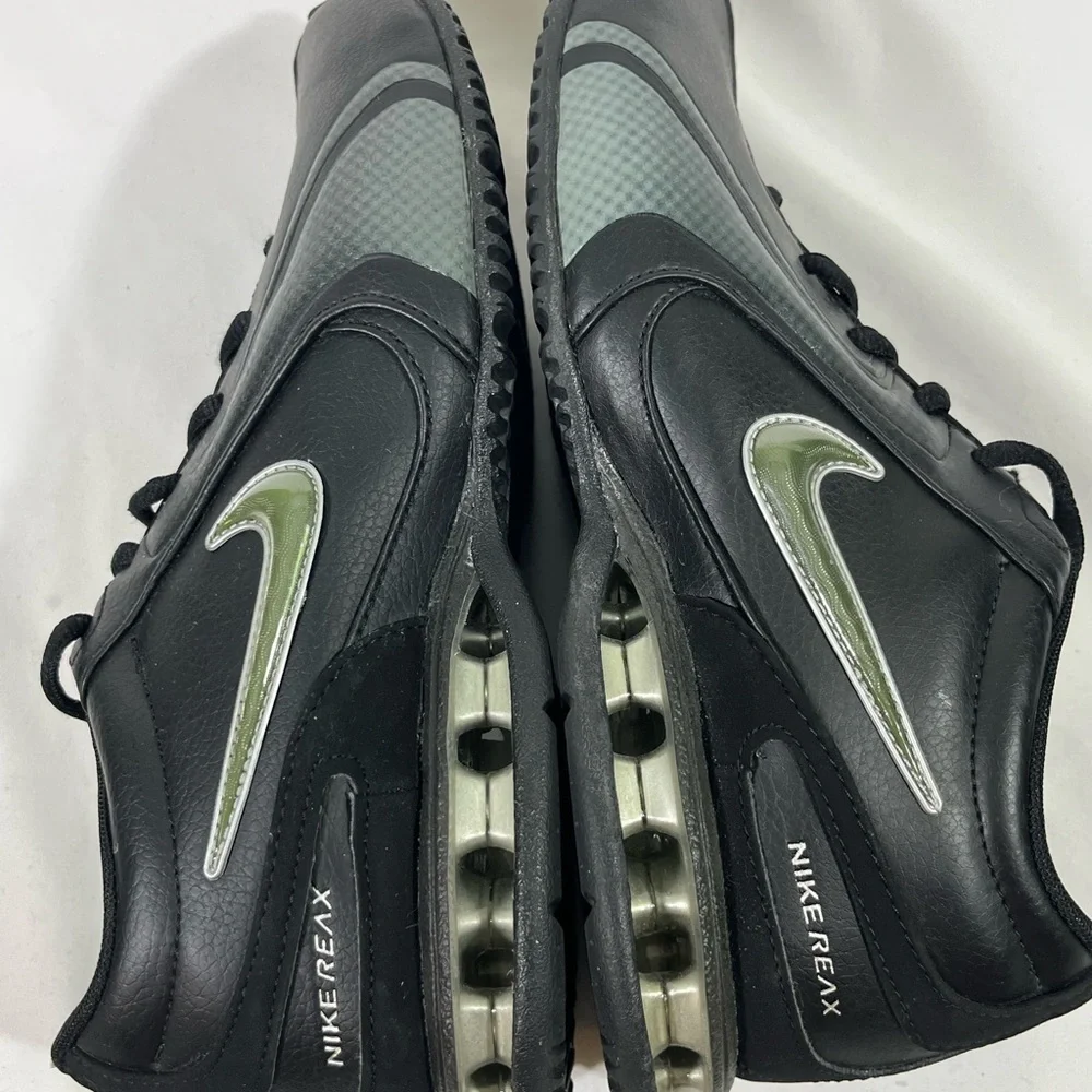 NIKE REAX TR‎ III SL CROSS TRAINER NEWSPRINT 333765-001 MENS 7.5 BLACK PREOWNED